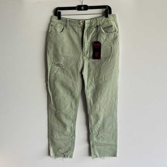 NOBO Mint Green High-Rise Jeans - Picture 1 of 13